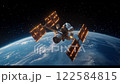 Satellite outer space from Earth. 122584815