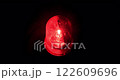 4K - Red Emergency flashing light. Top view 122609696
