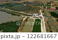 Aerial view of fish farm in Serbia, ponds with fish 122681667