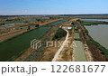 Aerial view of fish farm in Serbia, ponds with fish 122681677
