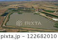 Aerial view of fish farm in Serbia, ponds with fish 122682010