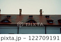 Unique architectural design with curved rooftop windows 122709191