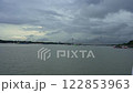 Crossing Ganga River in River Cruise at Kolkata, Second Hooghly Bridge in Background 122853963