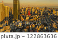 東京タワーと東京都心のマジックアワー タイプラプス ズームアウト 122863636