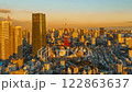 東京タワーと東京都心のマジックアワー タイプラプス ズームアウト 122863637