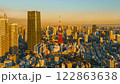 東京タワーと東京都心のマジックアワー タイプラプス ズームアウト 122863638