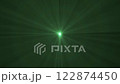 Shining green ligth with rays, abstract background, light effect 122874450