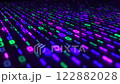 3d animation of technology surface with glowing binary code in vibrant colors 122882028