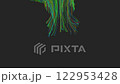 Dynamic Visualization of Colorful Fibers Representing Data Flow on Black Background 122953428