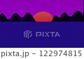 Retro-futuristic vaporwave sunset background animation 122974815