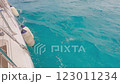 A sailboat glides across turquoise waters, embodying serene beauty 123011234