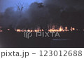 Night Fire Burning Across Fields Australia Vintage Stock Footage 123012688