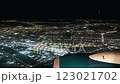 Los Angeles Experience a night city view from above with vibrant lights and streets 123021702