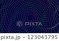 The colorful wave pattern ripples on, creating a dynamic and stunning visual effect. 123043795