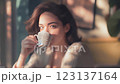A relaxing cafe moment 123137164