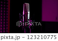 In a Recording Studio, a Microphone stands out with Ambient Lighting  123210775