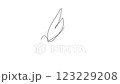 Continuous one line drawing of a peace dove carrying an olive branch 123229208