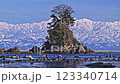 Amahara海灘的立山山脈（富山縣高岡市） 123340714