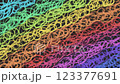Rainbow crayon doodle animation background - transparent background 123377691