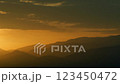Bright Summer Sunrise And Dramatic Colors. Artistic Look With Vanilla Sky. Real time. 123450472