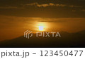 Mountain Sunrise. Amazing Sunrise In Mountain Background. Beautiful Golden Sunrise. Real time. 123450477