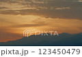Sunrise On Mountain Background. Sunrise Landscape With Mountain. Decorative. Real time. 123450479