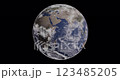 High detailed planet Earth of Solar system 360 rotating isolated. looped 3d rendered 4K video footage. Elements of this image furnished by NASA 123485205