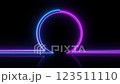 Purple blue neon circle frame loop animation 123511110