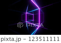 Purple neon rectangles tunnel loop animation background 123511111