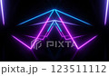 Triangle neon tunnel loop animation background 123511112