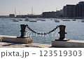 Boats docking at Long Wharf, Boston on a sunny afternoon 123519303