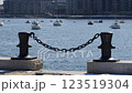 Boats docking at Long Wharf, Boston on a sunny afternoon 123519304