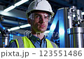 Safety Inspection Footage of Industrial Worker in Protective Gear 123551486