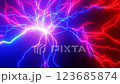 肆虐的放電能量的 3D 動畫 123685874