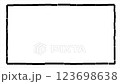 Minimalist Black And White Rectangular Border On Blank White Background 123698638