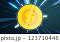 seamless loop 2d coin rotation in center and super fast speed lines 123710446