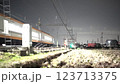 近鉄電車　奈良方面行き　夜景 123713375