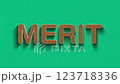 Concept words merit stop motion and wooden text reveal animation 123718336