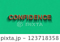 Concept words confidence stop motion and wooden text reveal animation 123718358