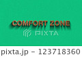 Concept words comfort zone stop motion and wooden text reveal animation 123718360