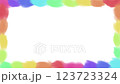 Colorful rainbow paint frame on white background 123723324