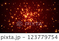 Golden Spark Particles Bokeh Lights Background Loop 123779754