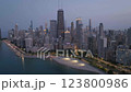 Beautiful dazzling scenery of the city at night. 123800986