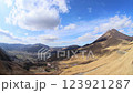Mount Yufu, the townscape of Yufuin, and the movement of clouds (Yufuin, Yufu City, Oita Prefecture) 123921287