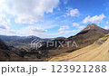 Mount Yufu, the townscape of Yufuin, and the movement of clouds (Yufuin, Yufu City, Oita Prefecture) 123921288