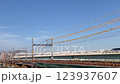 Keisei Line trains crossing the Arakawa Bridge 123937607