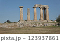 temple ruins in Ancient Corinth, Peloponnese, Greece 123937861