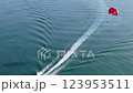 Aerial view of Parasailing in koh Samui island, Thailand 123953511