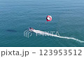 Aerial view of Parasailing in koh Samui island, Thailand 123953512