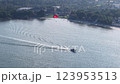Aerial view of Parasailing in koh Samui island, Thailand 123953513